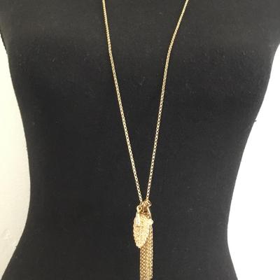 Cute Gold tone tassel necklace