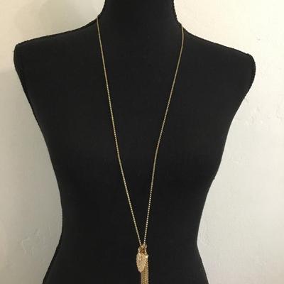 Cute Gold tone tassel necklace