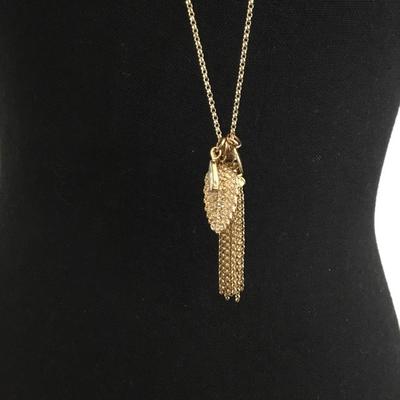 Cute Gold tone tassel necklace