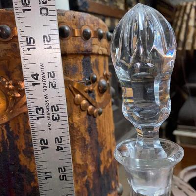 Tall crystal decanter