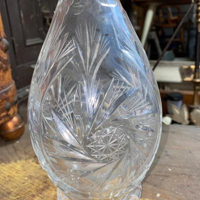 Tall crystal decanter