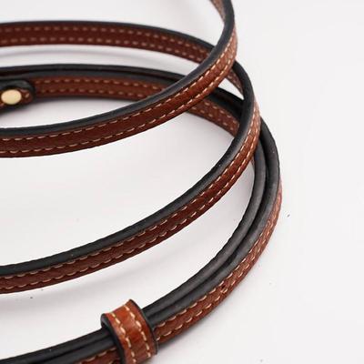 Cognac Brown Genuine Leather Bag Purse Transformation Strap Set - Punch Free Long Leather Strap Part Bag Shoulder Accessories Crossbody