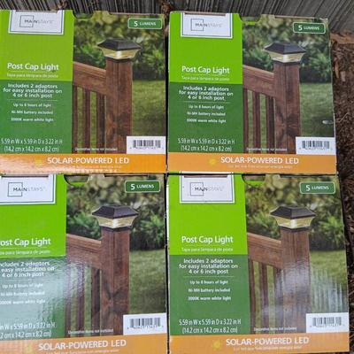 Five brand new Mainstays Post Cap light - Solar powered LED lights