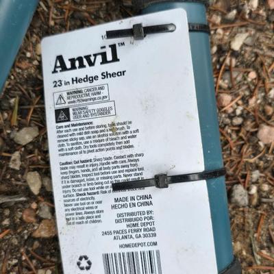 Fiskars PowerGear Steel Lopper Anvil with a new pair of Anvil 23" Hedge shears