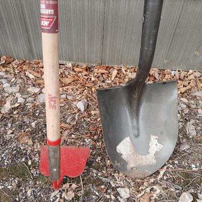 Yard & Garden tools - Ace Hardware Garden Hoe and a nice Truper Shovel