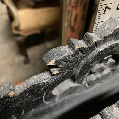 Carved wood letter sorter