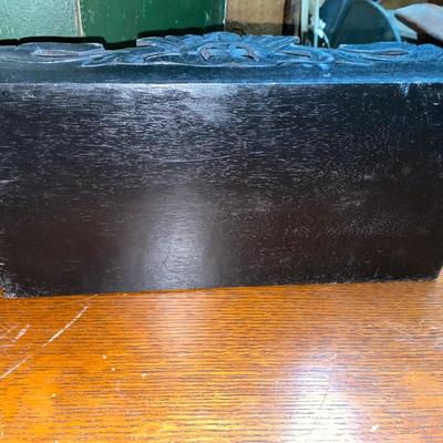 Carved wood letter sorter