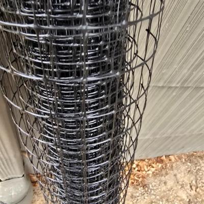 Brand new Vigoro Empire and Westrbrook Garden gate a roll of mesh barrier and a black plastic with handle