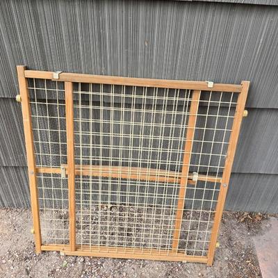 Two child / Pet gates - summer wood with metal rails and a wooden one