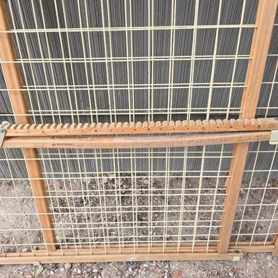 Two child / Pet gates - summer wood with metal rails and a wooden one