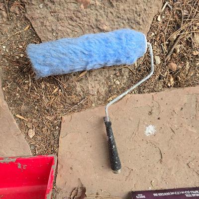 Painting supplies - rollers - brushes - trays - telescoping handle - and more