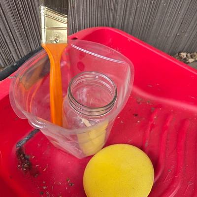 Painting supplies - rollers - brushes - trays - telescoping handle - and more