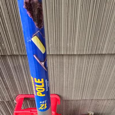 Painting supplies - rollers - brushes - trays - telescoping handle - and more
