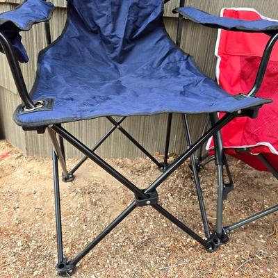 Two folding camping / Sports chairs - with storage bags