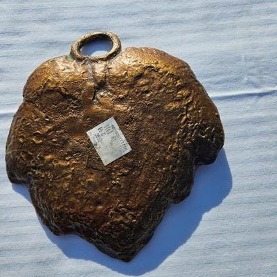Antique Bronze Maple Leaf Dish With Loop