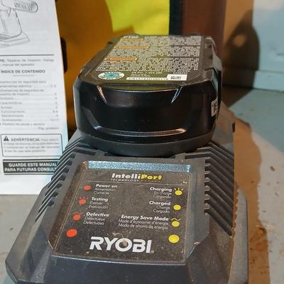 Ryobi Compact 18 volt hammer drill with battery, charger, storage bag and accessories