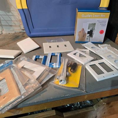Light switch and electric faceplates and a new outlet cover box