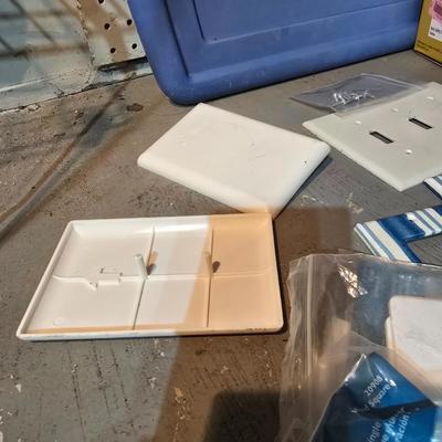 Light switch and electric faceplates and a new outlet cover box