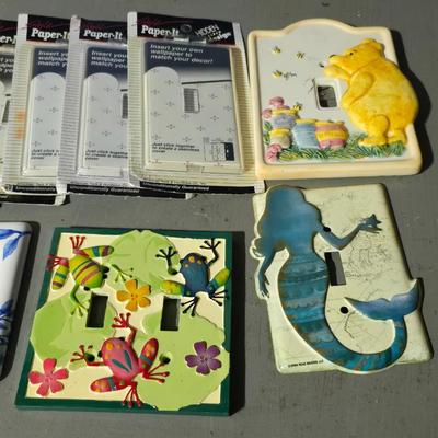 Decorative light switch plates - some are ceramic