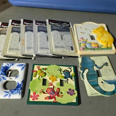 Decorative light switch plates - some are ceramic