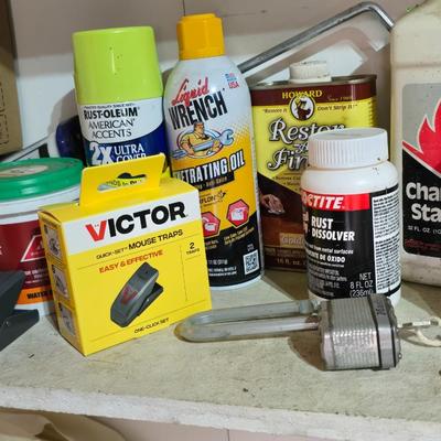 Household chemicals & small repair / project items including edges for a raised garden bed !