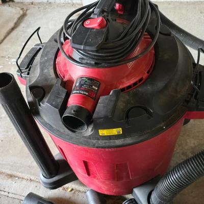 Craftsman 16 gallon wet/dry vacuum with removable blower and several attachments and extension cord.