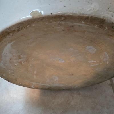 American stoneware six-gallon crock with wooden lid