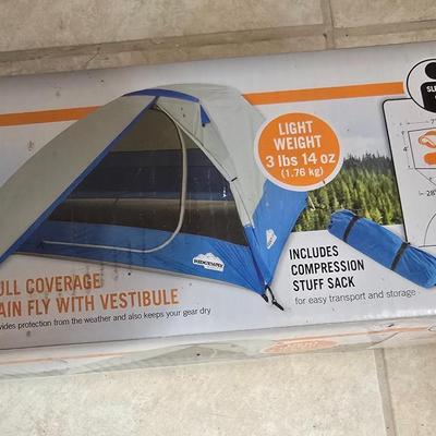 Brand new Ridgeway Kelty 2-person hiker tent with lightweight Aluminum poles and a cooler bag