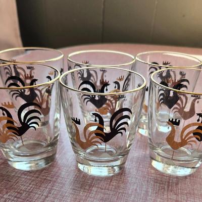 MCM Vintage Rooster Glasses