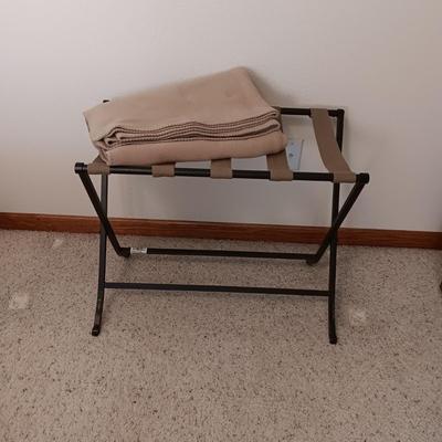 FOLDING LUGGAGE RACK, THROW BLANKET, AND COMPACT IRONING BOARDS