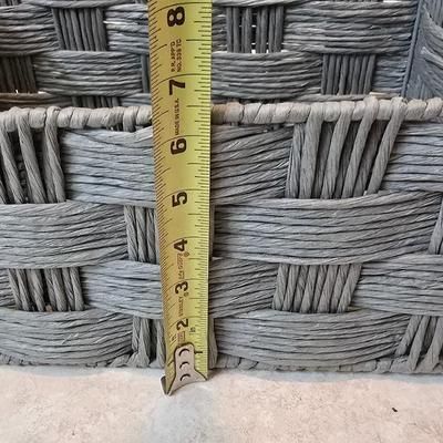 Large woven village basket / Bolga basket and a newer style rectangle storage basket