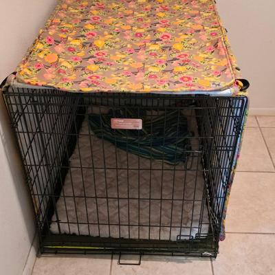 Midwest homes for pets Large sized i crate / dog kennel with floral cover 42" x 28" x 30"