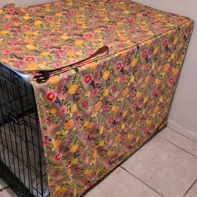 Midwest homes for pets Large sized i crate / dog kennel with floral cover 42" x 28" x 30"