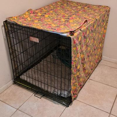 Midwest homes for pets Large sized i crate / dog kennel with floral cover 42" x 28" x 30"