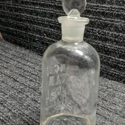 Antique ACID OXALIC H2 C2 O4 Apothecary Bottle with Glass Stopper