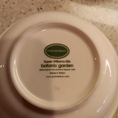 PORTMEIRION SUSAN WILLIAMS-ELLIS BOTANIC GARDEN COFFEE MUGS, SMALL BOWLS AND PLATTER