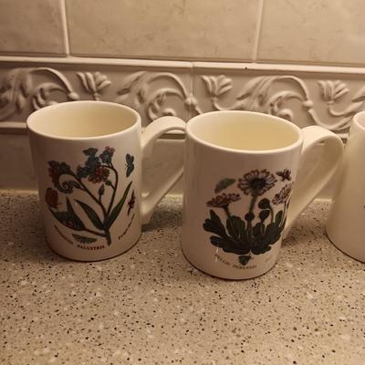 PORTMEIRION SUSAN WILLIAMS-ELLIS BOTANIC GARDEN COFFEE MUGS, SMALL BOWLS AND PLATTER