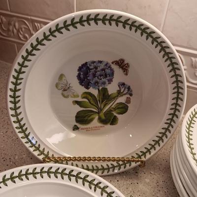 6 SALAD PLATES & 8 BOWLS PORTMEIRION BOTANIC GARDEN