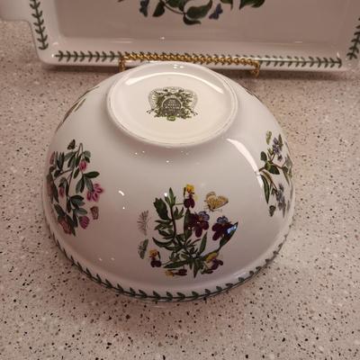 PORTMEIRION BOTANIC GARDEN SERVING BOWL AND PLATTER