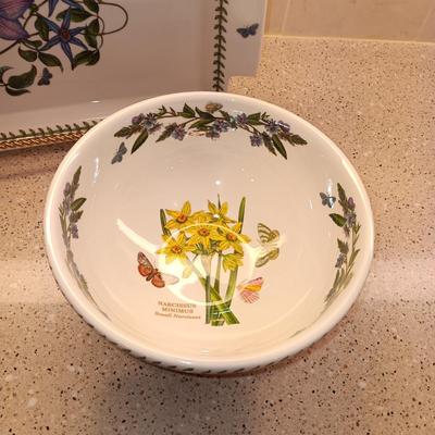 PORTMEIRION BOTANIC GARDEN SERVING BOWL AND PLATTER
