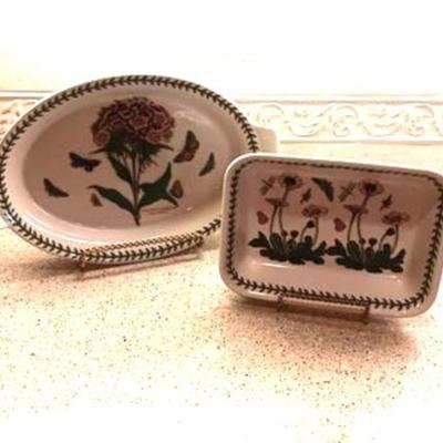 PORTMEIRION BOTANIC GARDEN CASSEROLE DISH AND SERVING TRAY