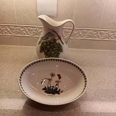PORTMEIRION BOTANIC GARDEN PITCHER AND SERVING BOWL