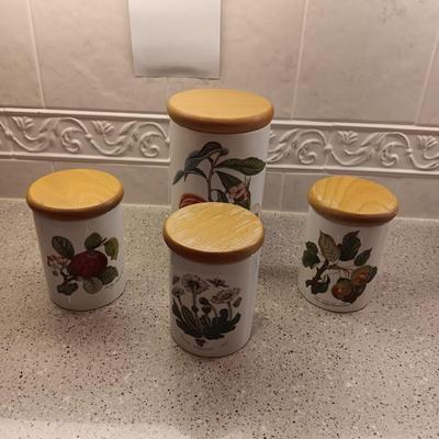 4 PORTMEIRION BOTANIC GARDEN CANISTERS