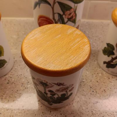 4 PORTMEIRION BOTANIC GARDEN CANISTERS