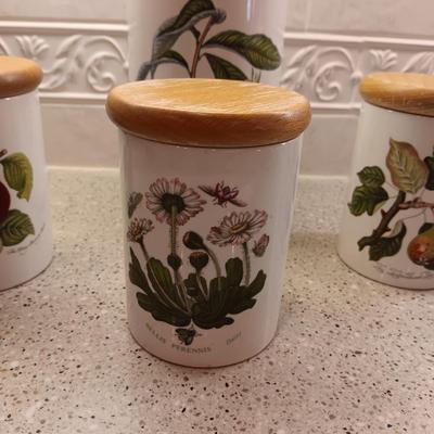 4 PORTMEIRION BOTANIC GARDEN CANISTERS