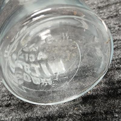 Antique DIL ACID NITRIC HNO3 Apothecary Bottle with Glass Stopper