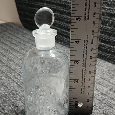 Antique DIL ACID NITRIC HNO3 Apothecary Bottle with Glass Stopper