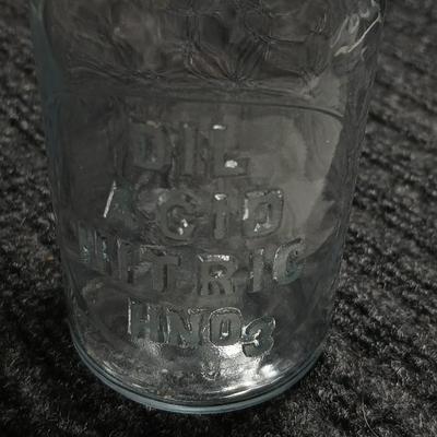 Antique DIL ACID NITRIC HNO3 Apothecary Bottle with Glass Stopper