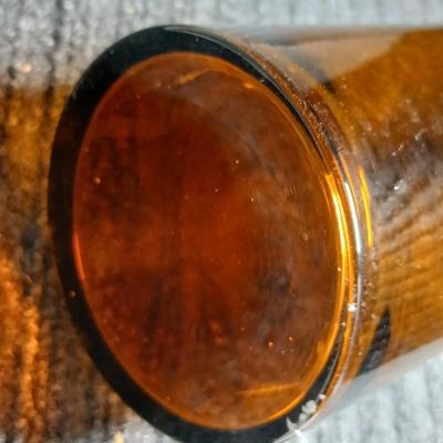 Amber Glass Narrow Mouth Serum Reagent Bottle w/ Stopper
