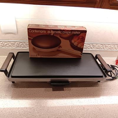ELECTRIC TEFLON GRIDDLE AND AN AUTOMATIC CREPE MAKER